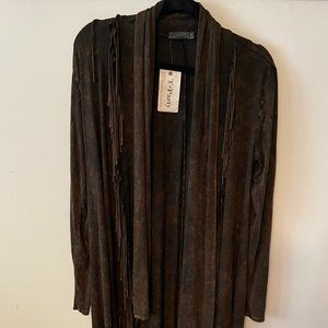 T Party Western Style Cardigan with Fringe